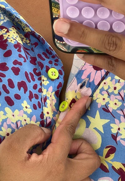 Button Down Dress in Zesty Spring - Image 13