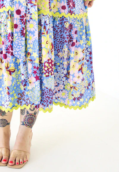 Button Down Dress in Zesty Spring - Image 9